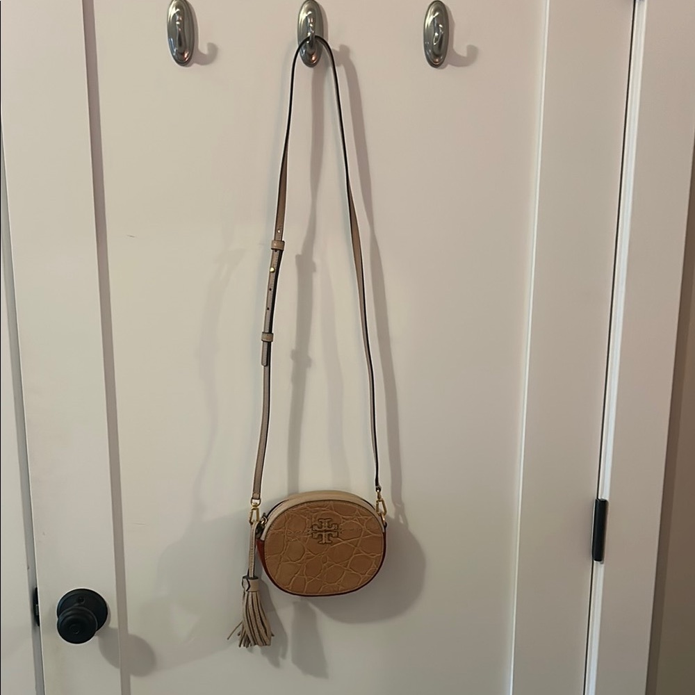 Tory Burch Suede/Leather Crossbody Bag